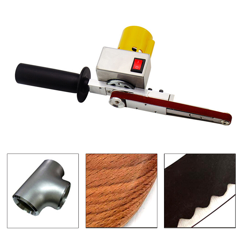 Electric Belt Sander Mini Grinder Small Machine Handheld +10 Sanding Belts