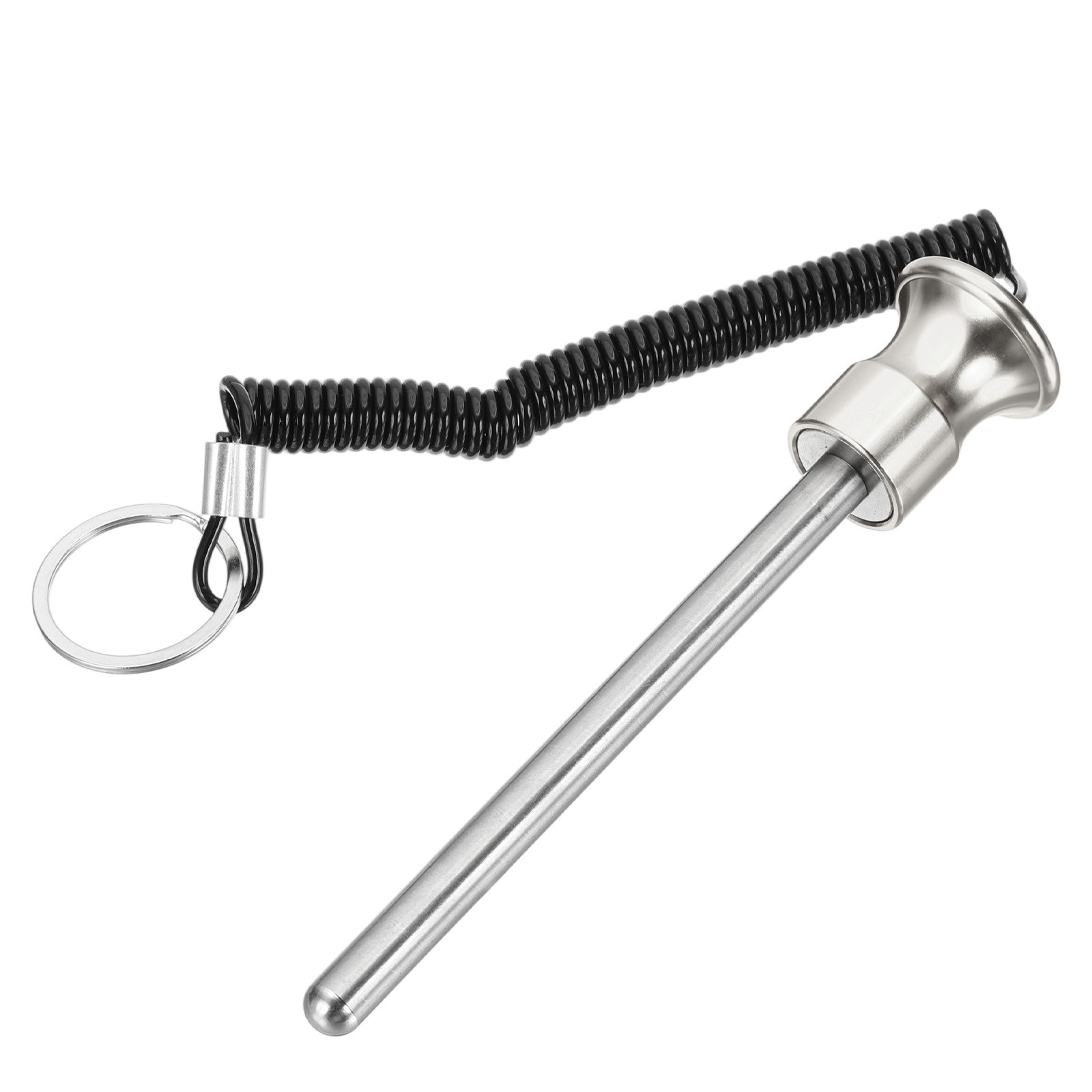 3/8 x 4-3/4" Magnetic Weight Stack Pin with Pull Rope Silver