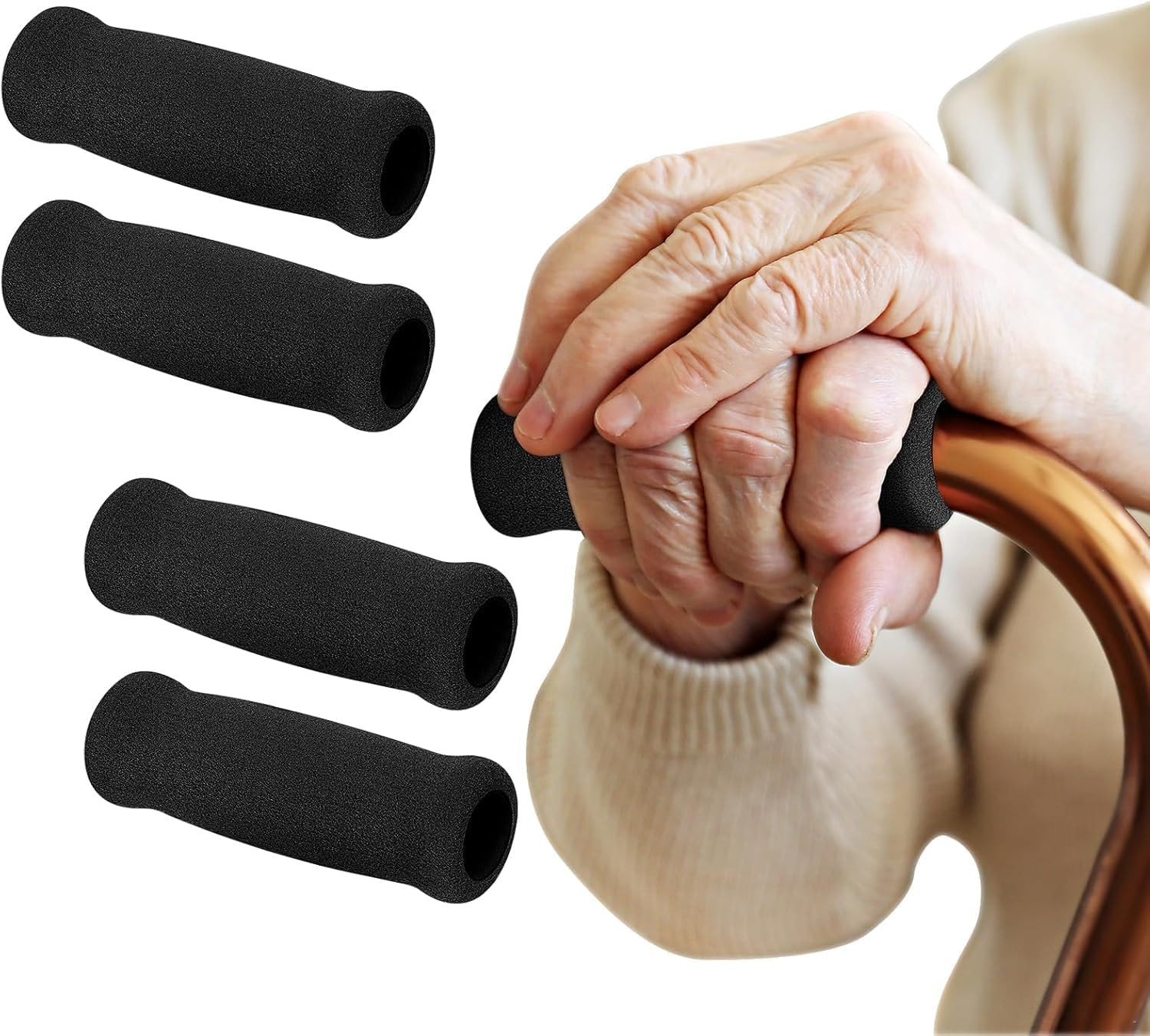 supregear Foam Cane Handle Grip, Replacement Hand Cover for Offset and Walking C