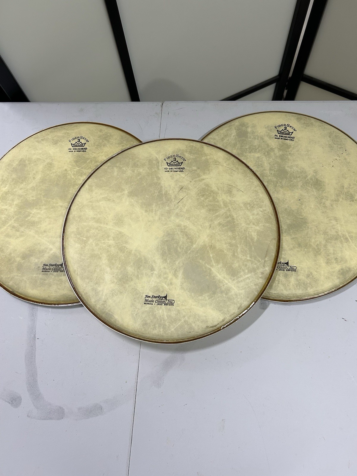 Lot Of 3 NOS Remo Fiberskyn 3 FD & FA 13” Drum Heads  Made In USA