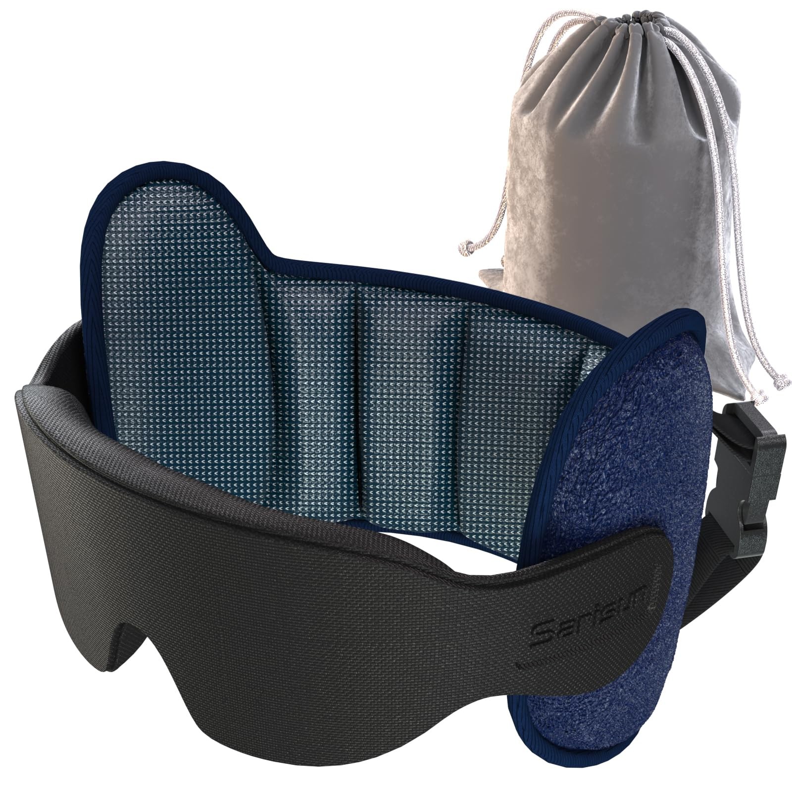 SARISUN Travel Pillow, Upgrade Airplane Seats with Headrest, Mottled Blue