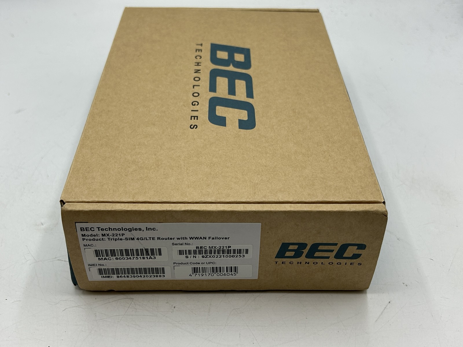 RESET Bec Technologies MX-221P 3 SIM Cellular Ethernet Wireless Router - FREE SH