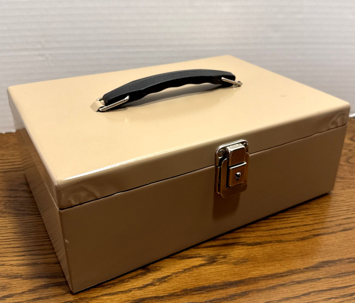 Vintage Rockaway Metal Storage Box/Lock 8"x11" Latch WITH KEY