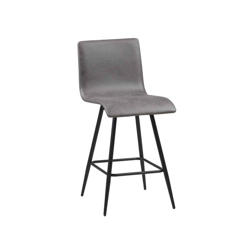 Faux Leather Swivel Counter Stool