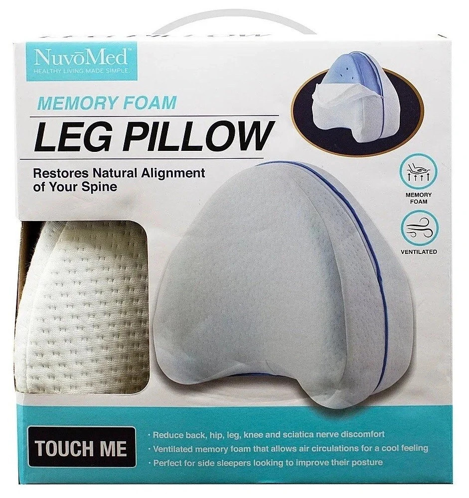 NuvoMed Memory Foam Leg Pillow NEW IN BOX  9x7x5in.