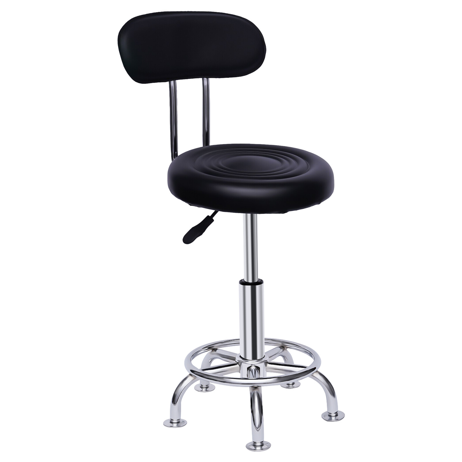 Hydraulic Garage Work Chair Leather Work Shop Stool Bench Height-Adjustable