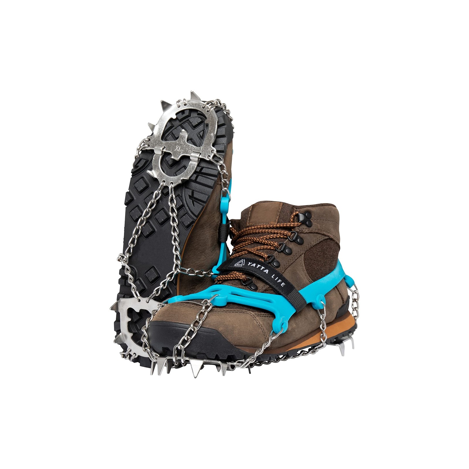 Hiking Spikes for Boots - Anti-Slip Stainless Steel Crampons Ice Cleats Snow ...