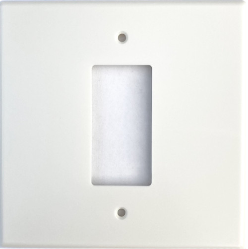 Jumbo Over Sized, 2 Gang Sized Wall Plate, 1 Opening for Rocker, GFCI, Dimmer