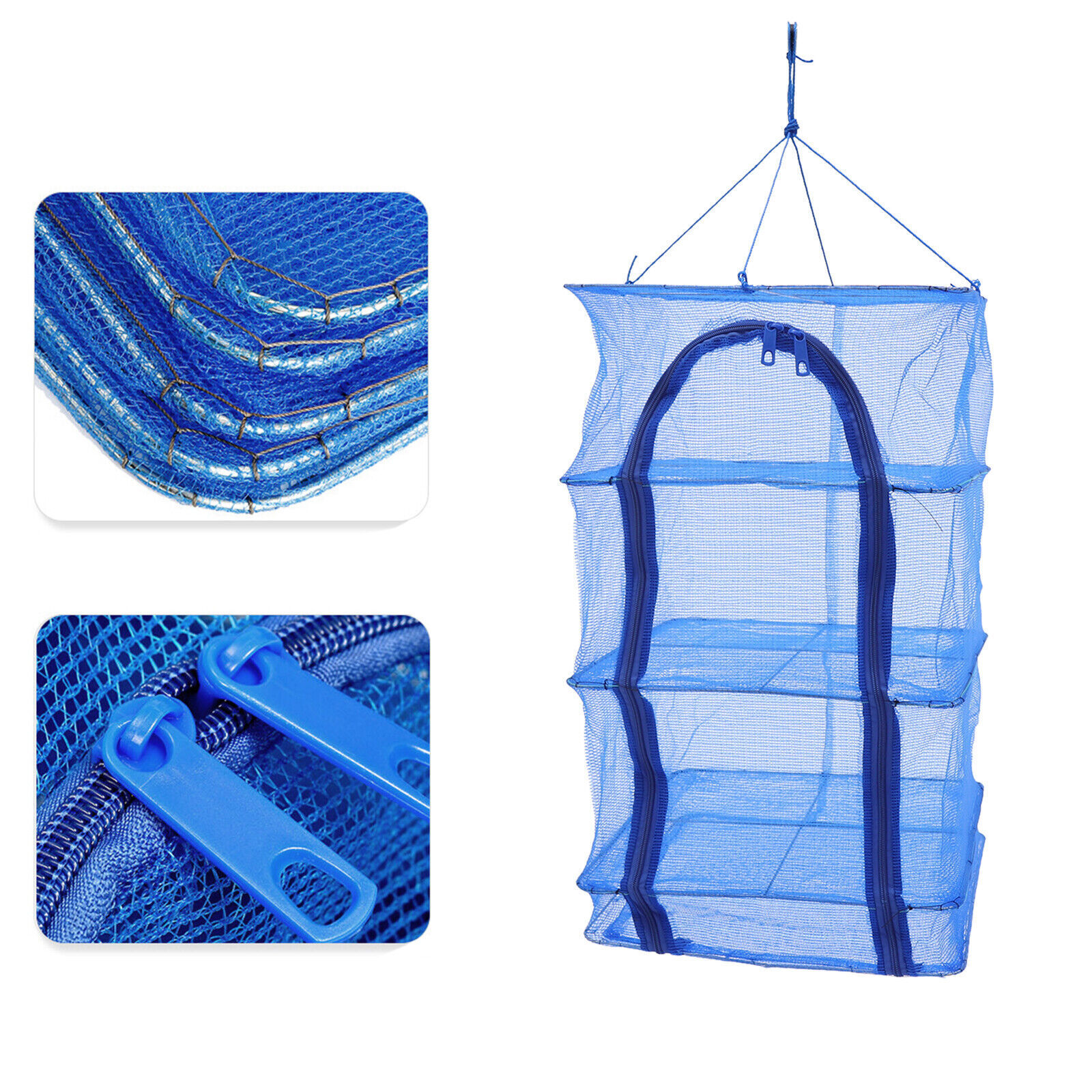 Foldable 4 Layers Drying Net Hanging Vegetable Fish Dishes Mesh Dryer Rack Good