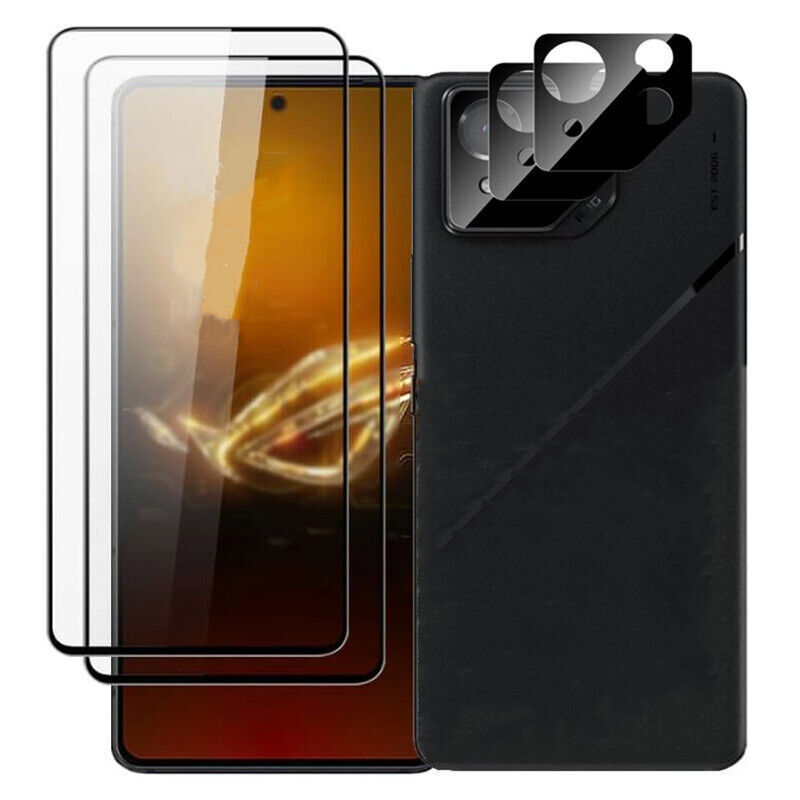 For ASUS ROG Phone 8 / 8 Pro 9H Tempered Glass Screen Protector+Camera Protector