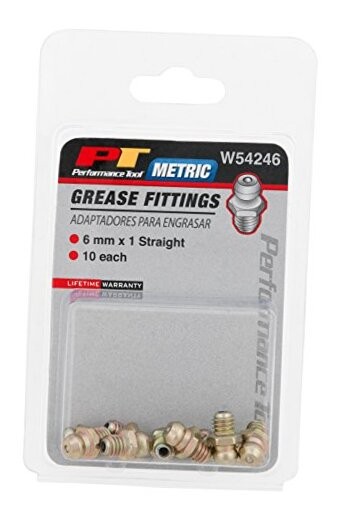 W54246 6mm x 1mm Grease Fitting, (Pack of 10)