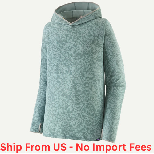 SALE! Patagonia Men's Tropic Comfort Natural Sun Hoody, Blue Sage, Free ship US