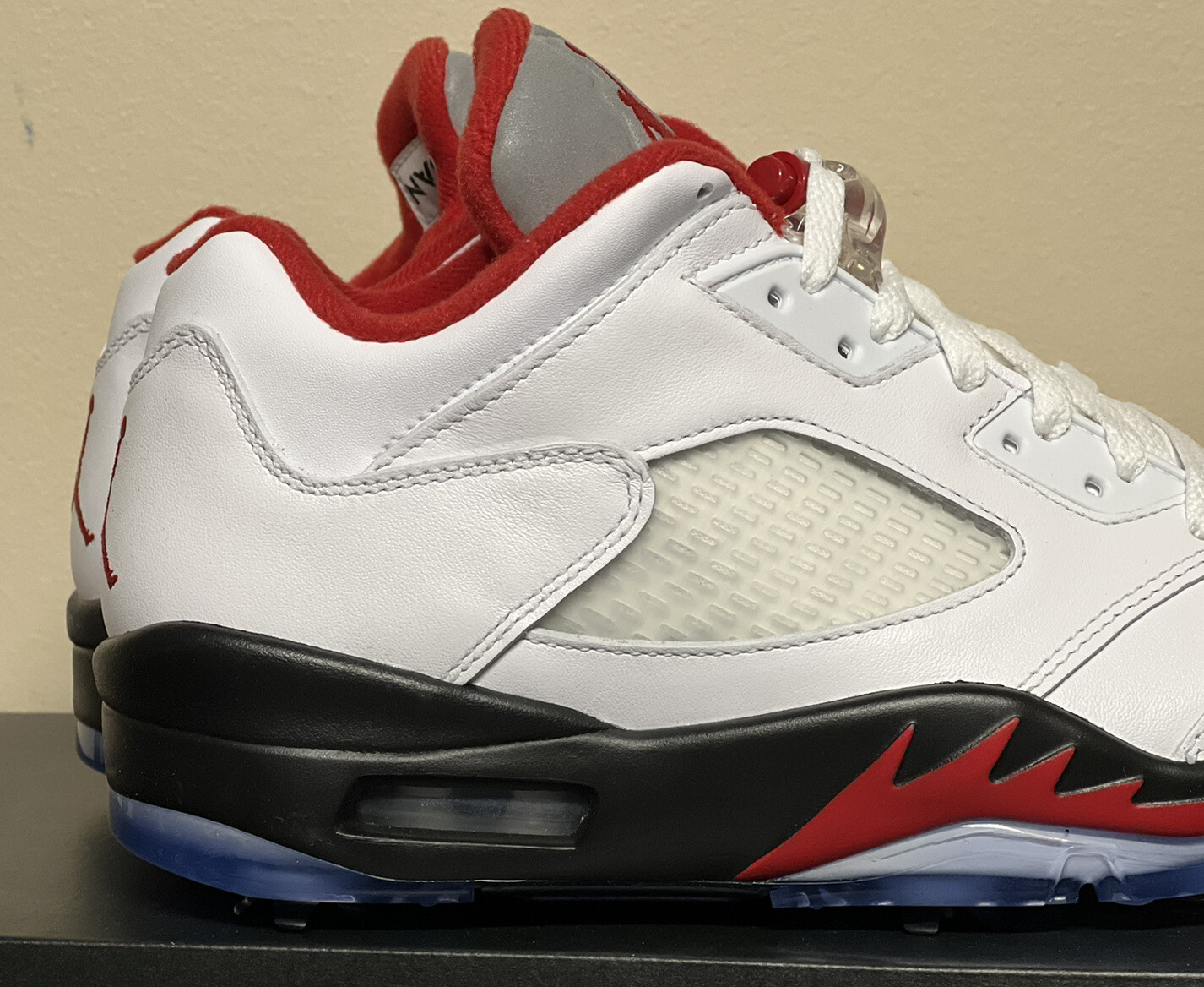 NEW! NIKE AIR JORDAN V LOW RETRO 5 GOLF CLEATS SZ 7 [CU4523-100] 🔥🔥🔥