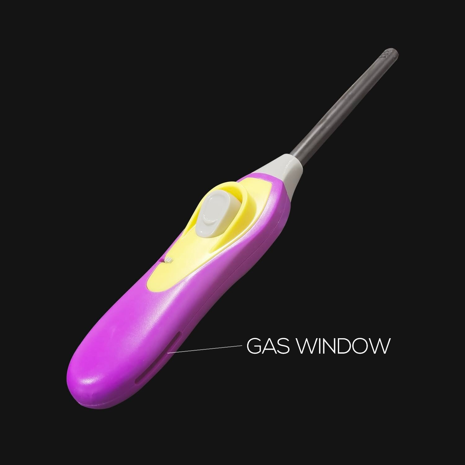 Candle Lighter Long Neck Refillable Butane Lighters Soft Flame with Safety Lock