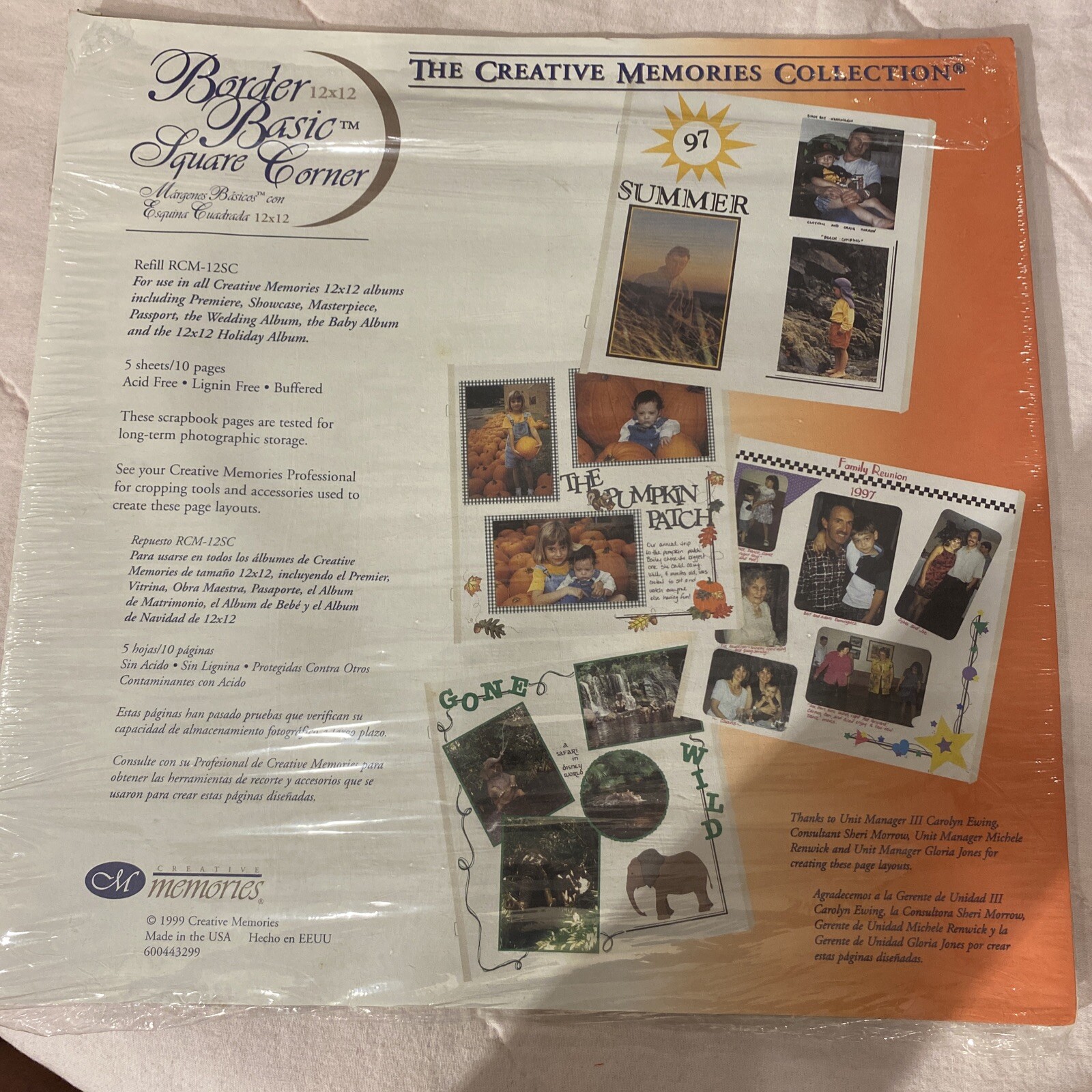 NEW Creative Memories Collection Border Basic Square Corner 12 x 12