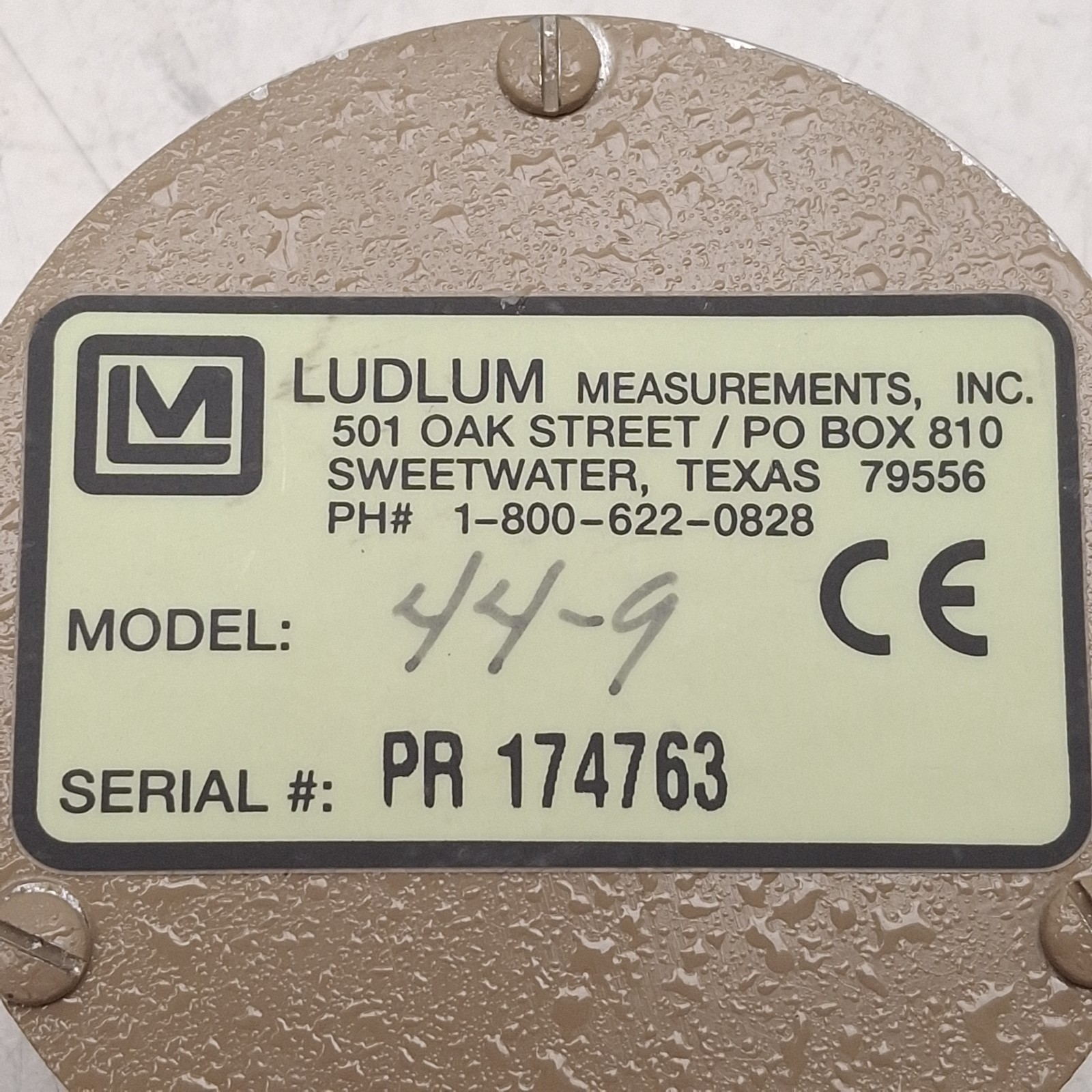 Ludlum Model 3 Survey Meter w/ 44-9 Alpha Beta Gamma Detector, 4-Range
