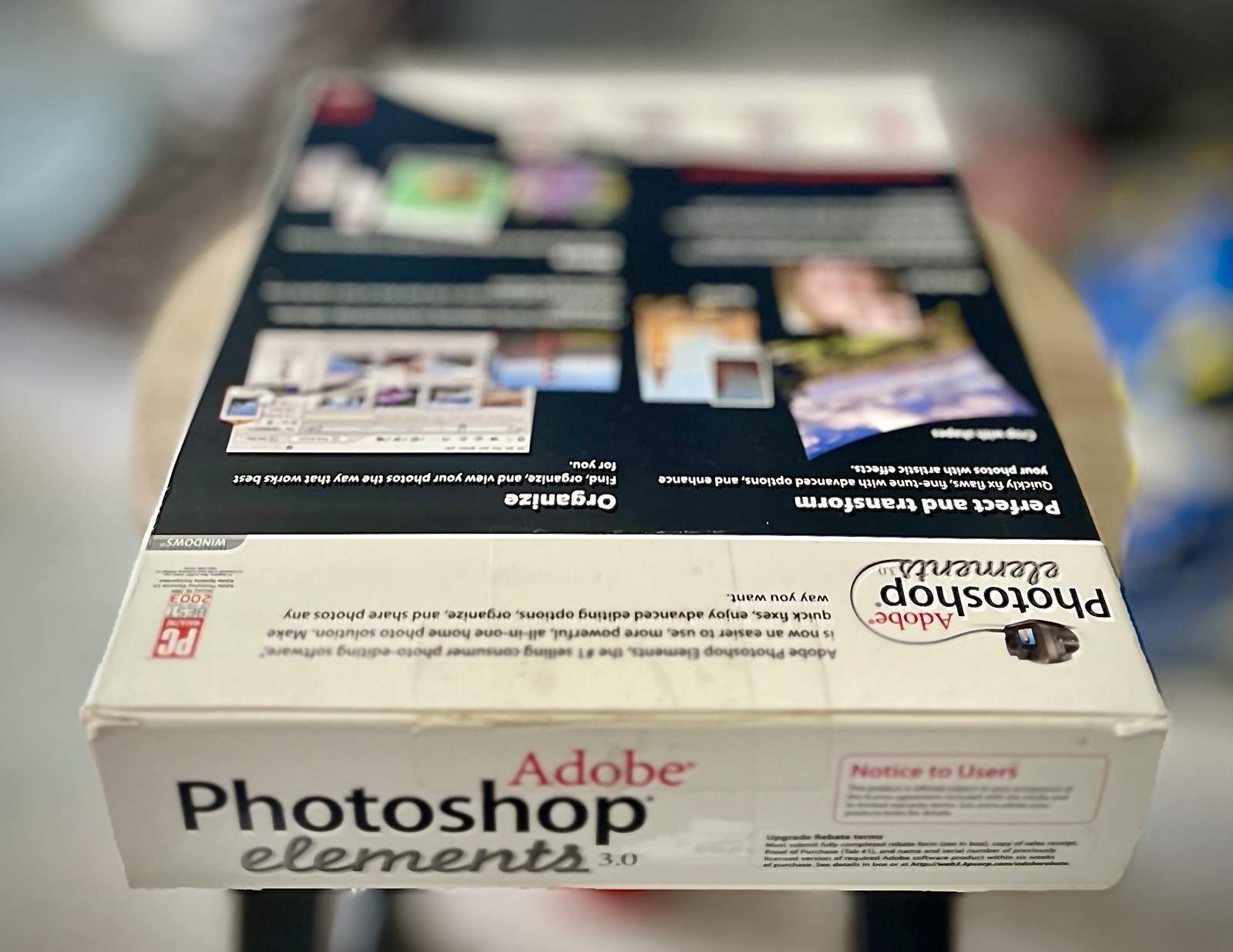 Adobe Photoshop Elements 3.0 Image Editor Big Box Software PC WIN Sealed Free SH