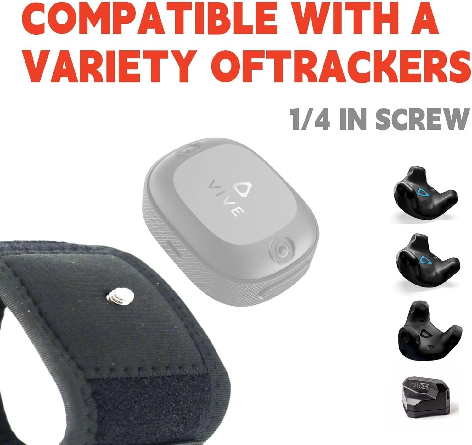 2024 VR Tracker Waist Straps for Vive & Tundra - Adjustable, Durable & Comfor...