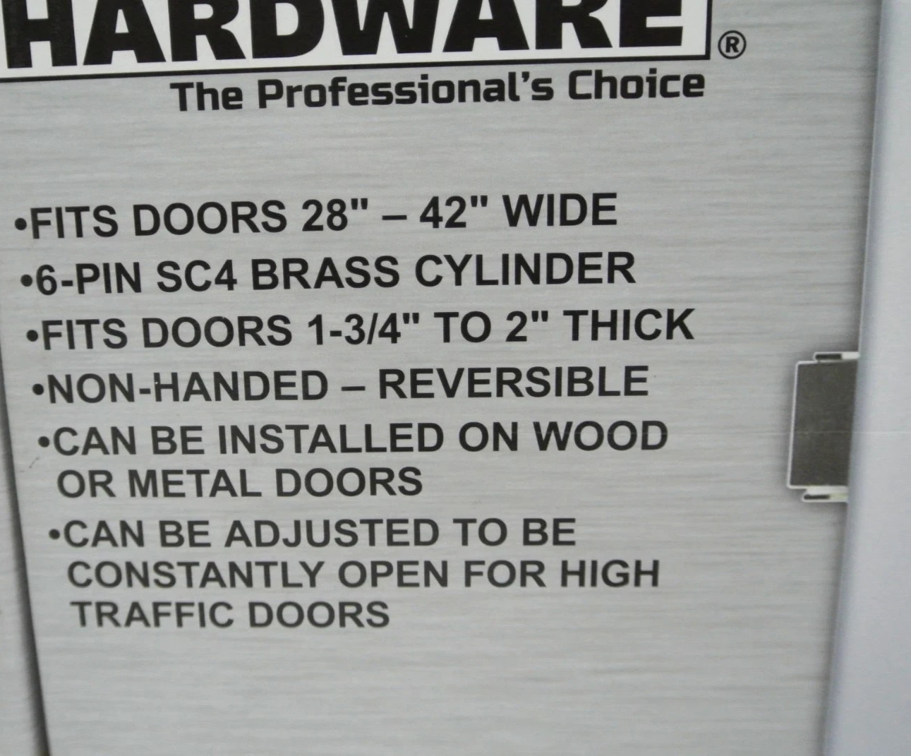 Universal Hardware Push Bar Exit Device Satin Aluminum Industrial - New Open Box