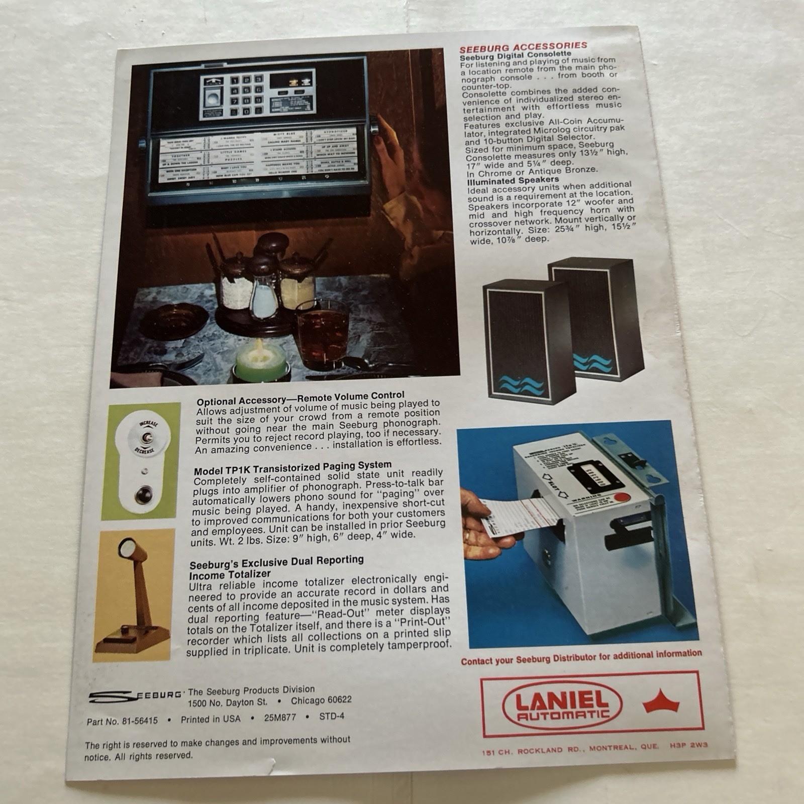 Original Factory Jukebox Seeburg 160 FLYER