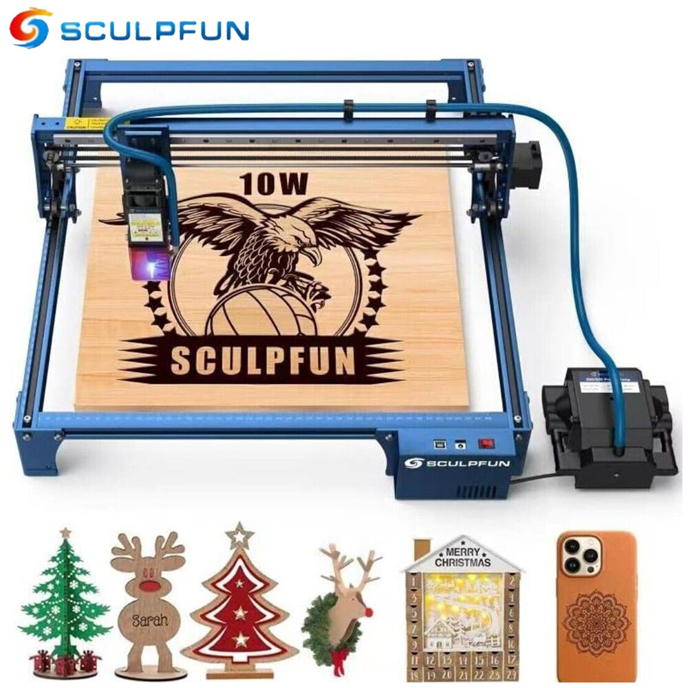 SCULPFUN S30 PRO Laser Engraver 10W Engraving Cutting Machine & Air-assist Y3E0