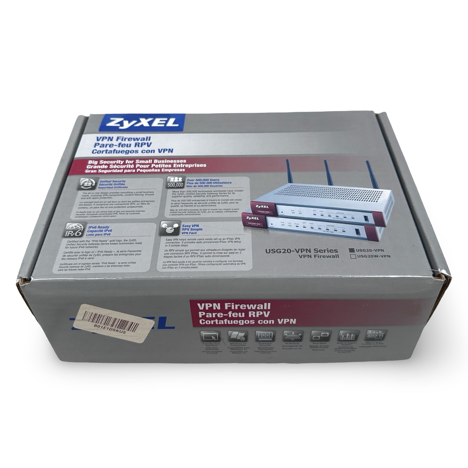Zyxel USG20-VPN Firewall Gigabit Security Gateway USG20-VPN-US0101F Silver Red