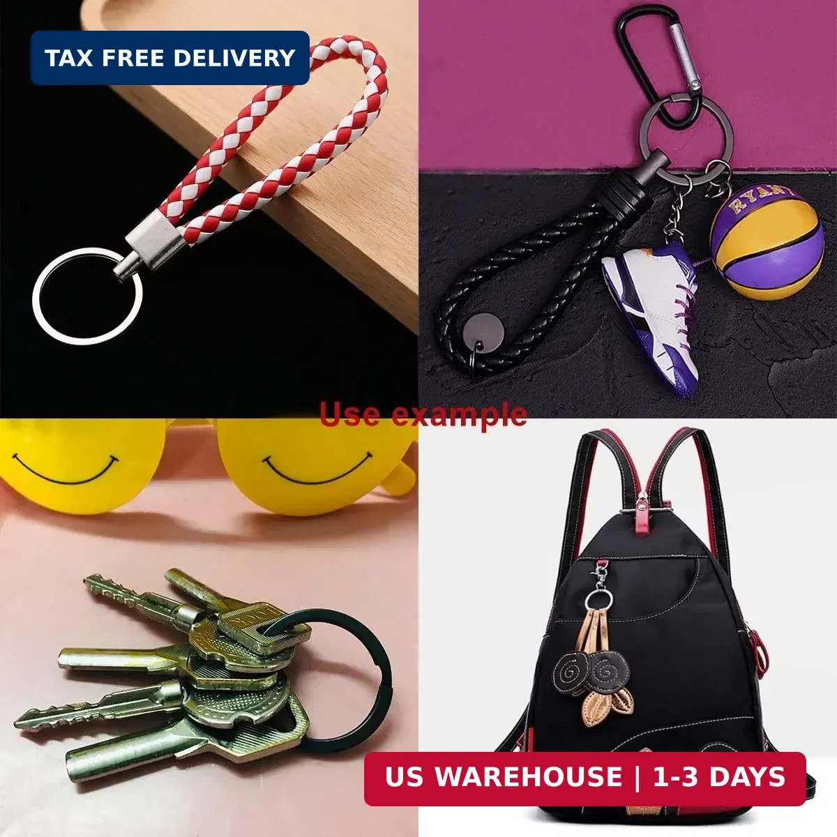 20 Pack Key Ring Keychain 1 Inch 25mm Diameter Metal Flat Split Key Chains Rings
