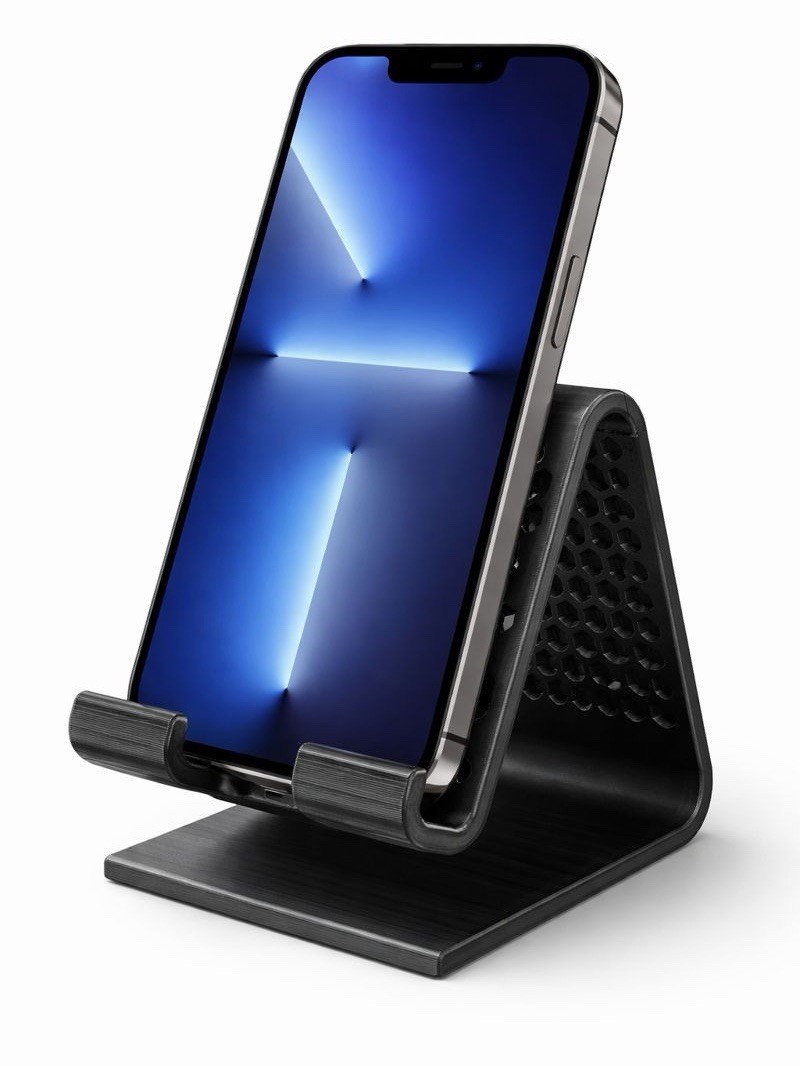 iPhone Android Table Stand Mobile Phone Holder Bed Side W/ Charging Port Cut Out