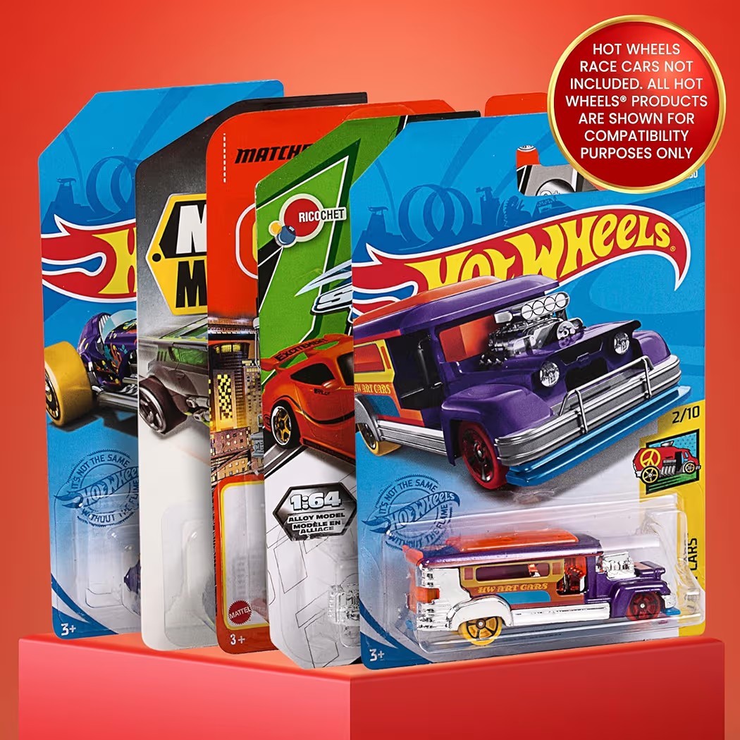 4-Pack Clear Protector Case Plastic Display Hot Wheels & Matchbox Basic Cars