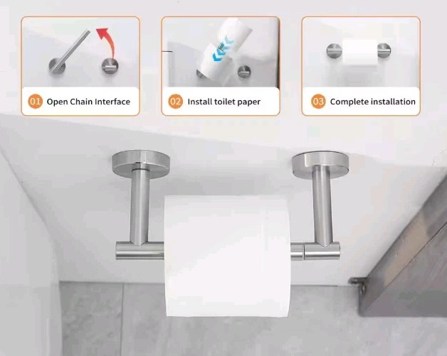 BWE A-91079-2-N 2Pcs Bath Hardware Set Brushed Nickel OPEN BOX