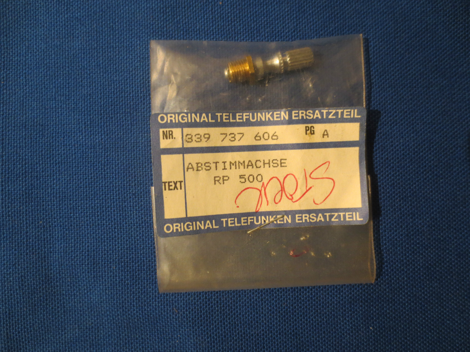 NOS Telefunken Control Part For RP 500  PT # 339 737 606 In Original Bag