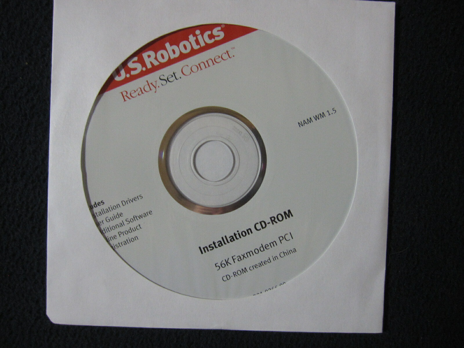 U.S. Robotics Installation CD-ROM 56K Faxmodem PCI