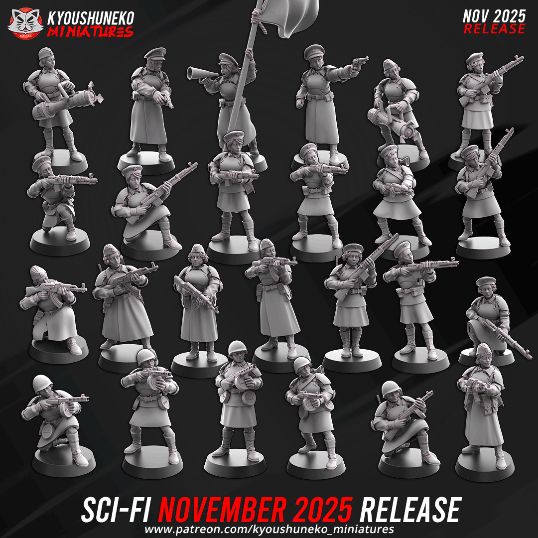 Heroine Daughters of the Soviet Union - 28mm Weird War - Konflikt 47 compatible