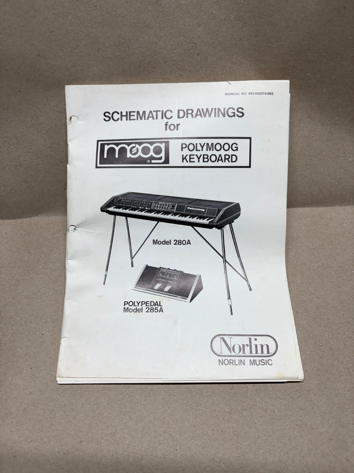 RARE Polymoog Schematic Drawings Document models 280A 285A
