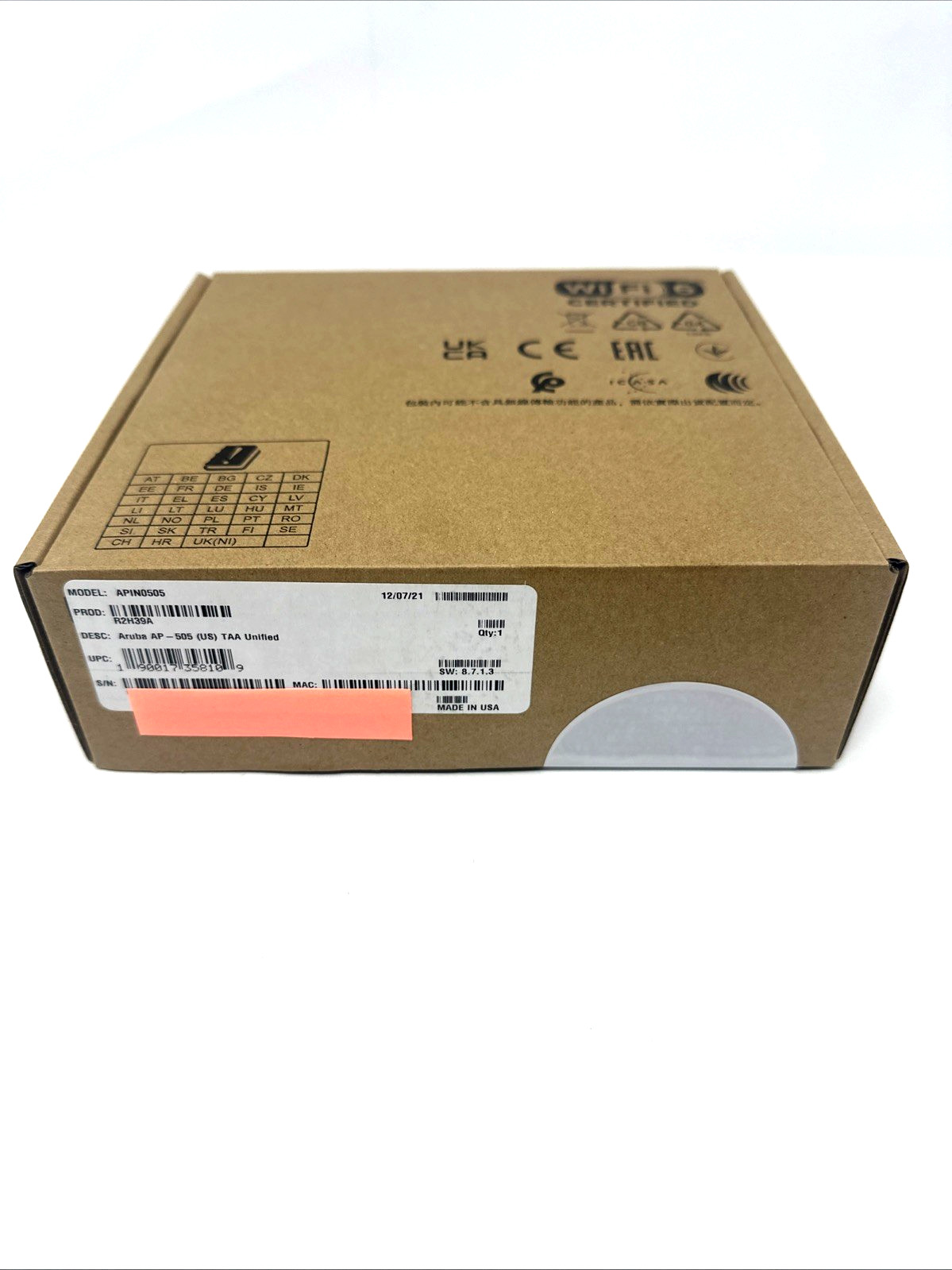 Aruba AP-505-US TAA Unified APIN0505 Wireless Access Point R2H39A TAA CAMPUS