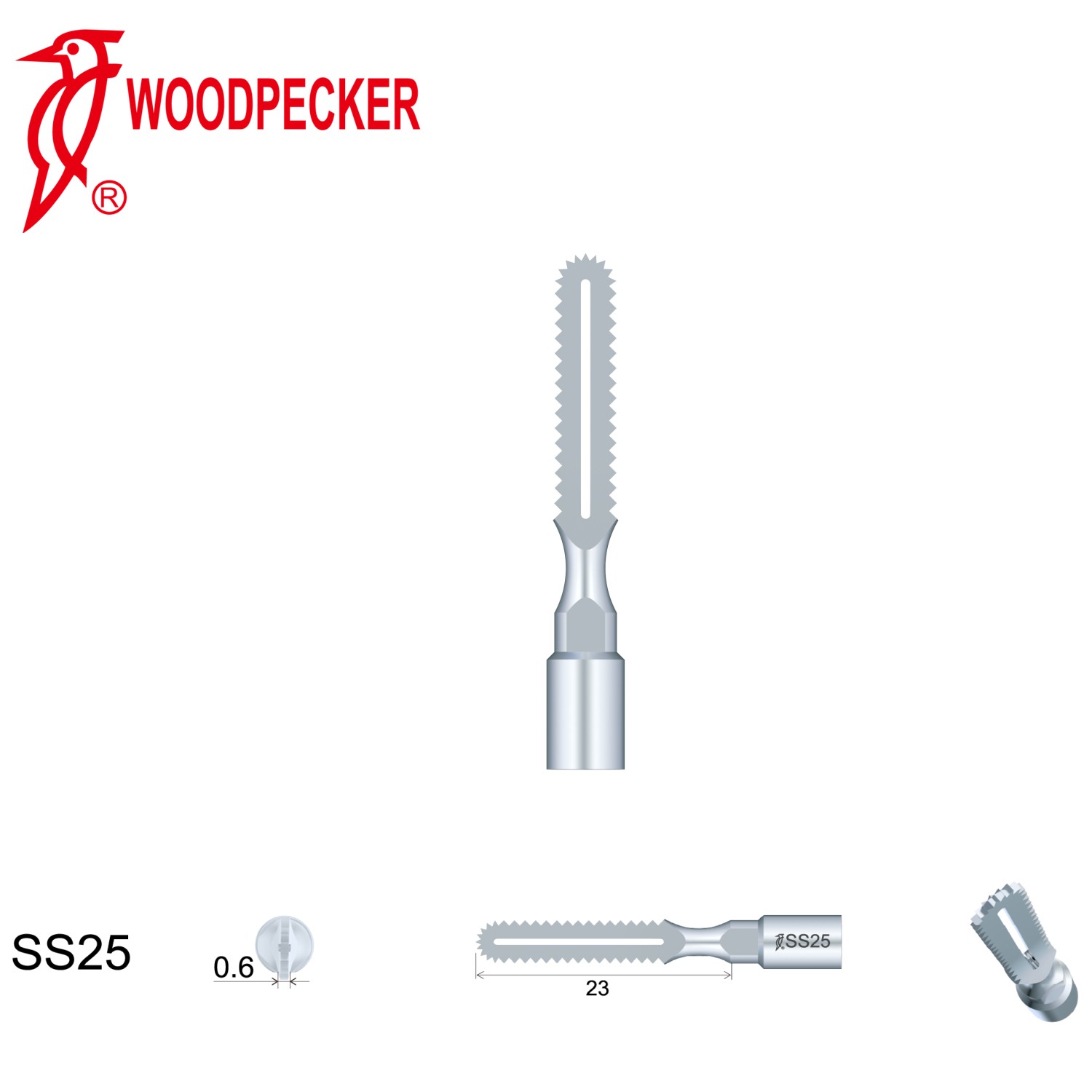 Woodpecker Piezo Bone Osteotomy Tips SS25 for Surgic Smart & AI Surgery