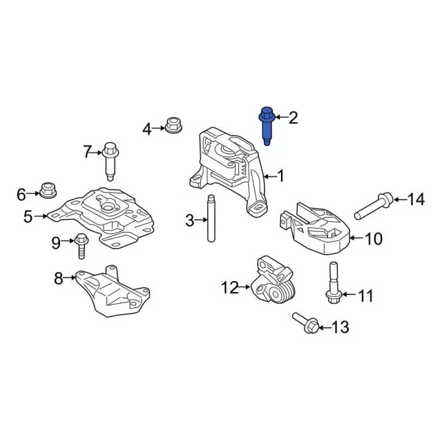 Genuine Ford Engine Torque Strut Mount Bolt W500545-S900