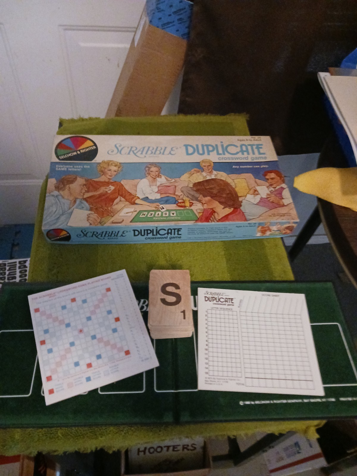 Scrabble Duplicate Crossword Game  Vintage 1982 100% Complete Cards set 80s fun