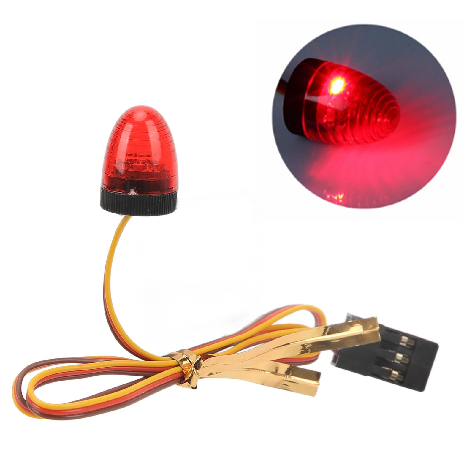 RC Car Alarming Light 5 Light Modes High Simulation Round Compact 10x15mm LED