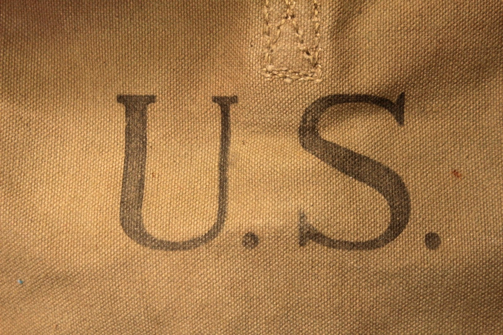 Vtg WWII US Army M1928 Canvas Haversack Backpack 1942 Dated WW2