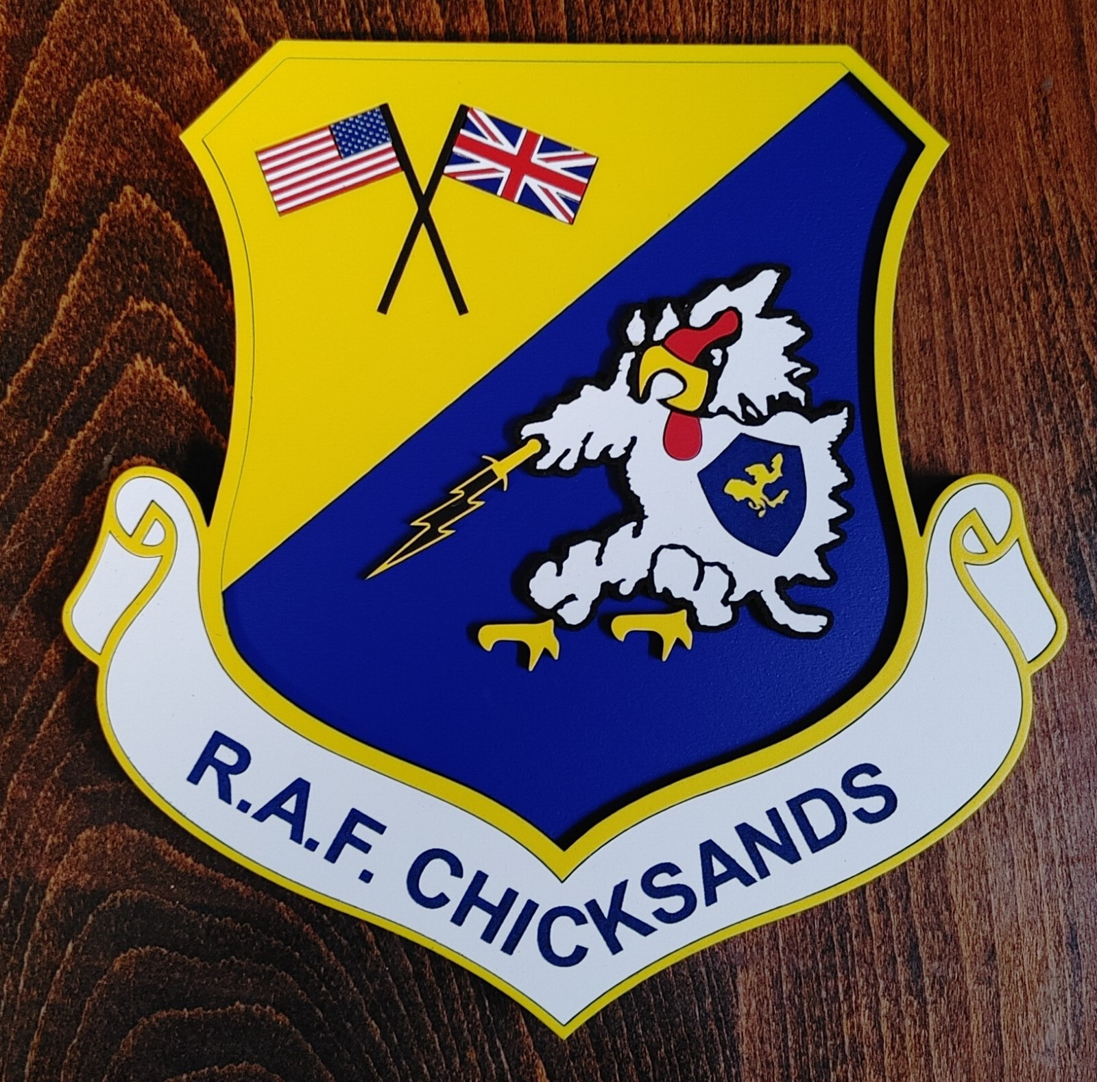 8" US Air Force RAF Chicksands Plaque Signals Intelligence "Elephant Cage"