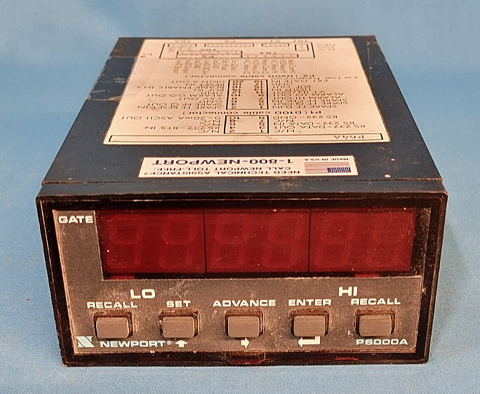 NEWPORT ELECTRONICS PROCESS METER M/N: P64A  VOLTS: 9.5-32VDC WATTS: 3