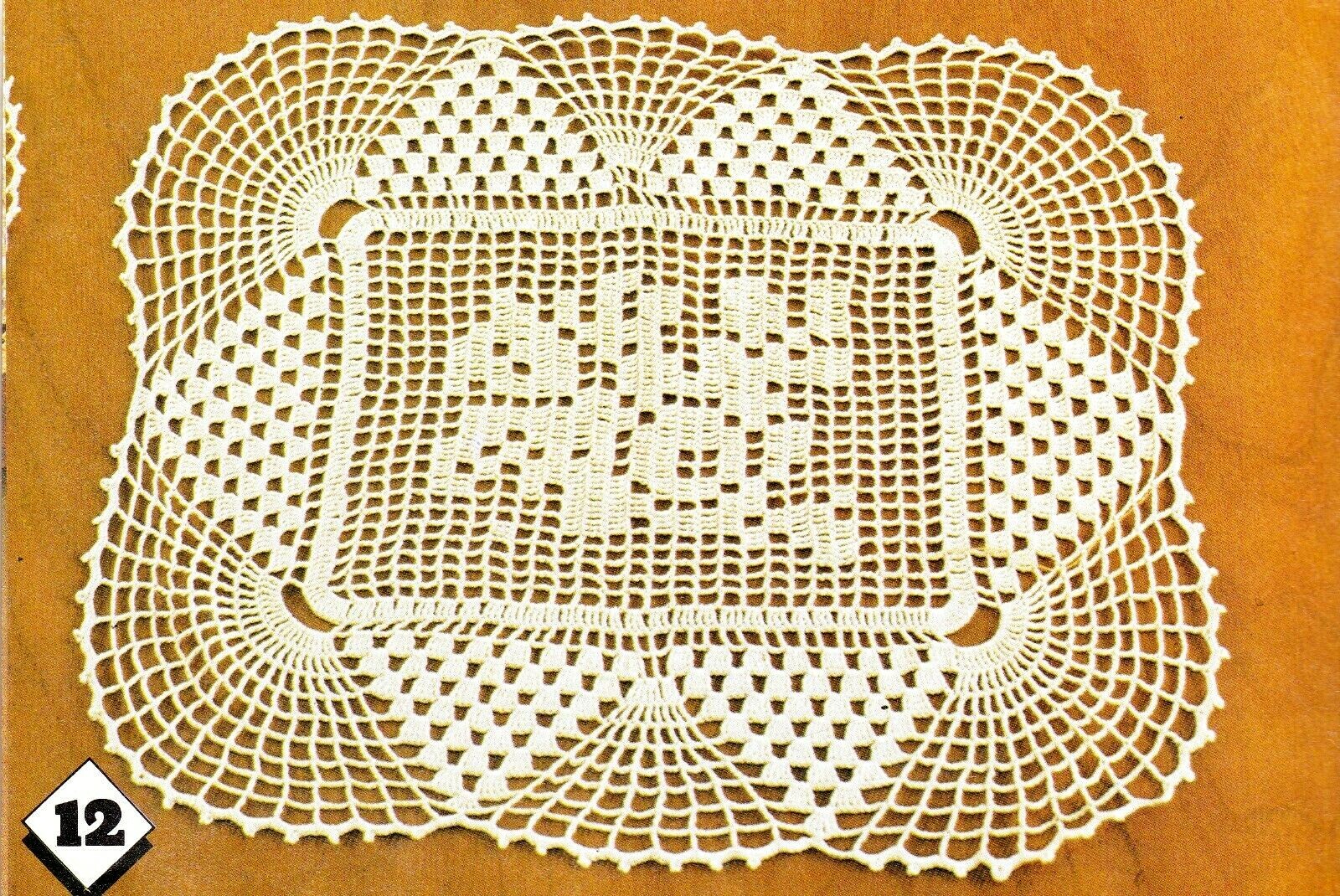 PRETTY Tea for Two Placemats & Runner/Doily/CROCHET PATTERN INSTRUCTIONS ONLY