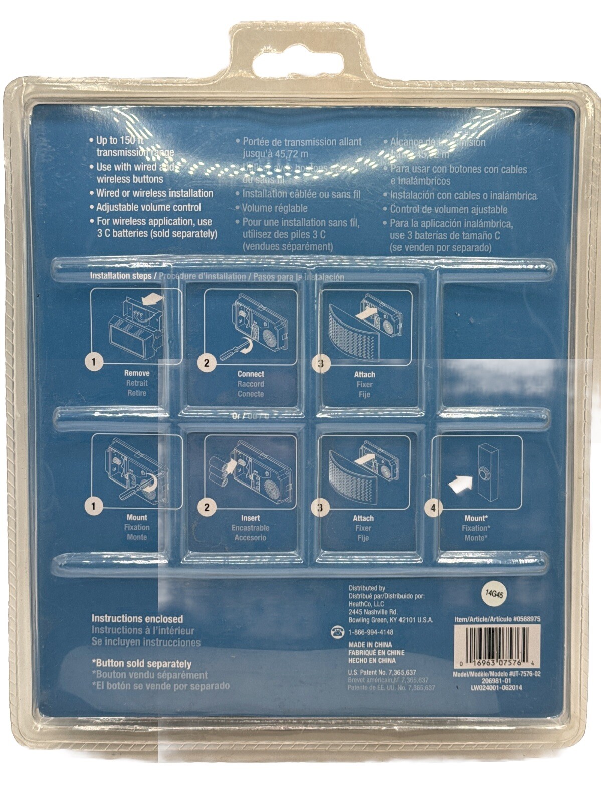 Utilitech 0568975 Wireless Universal Doorbell-10 sound