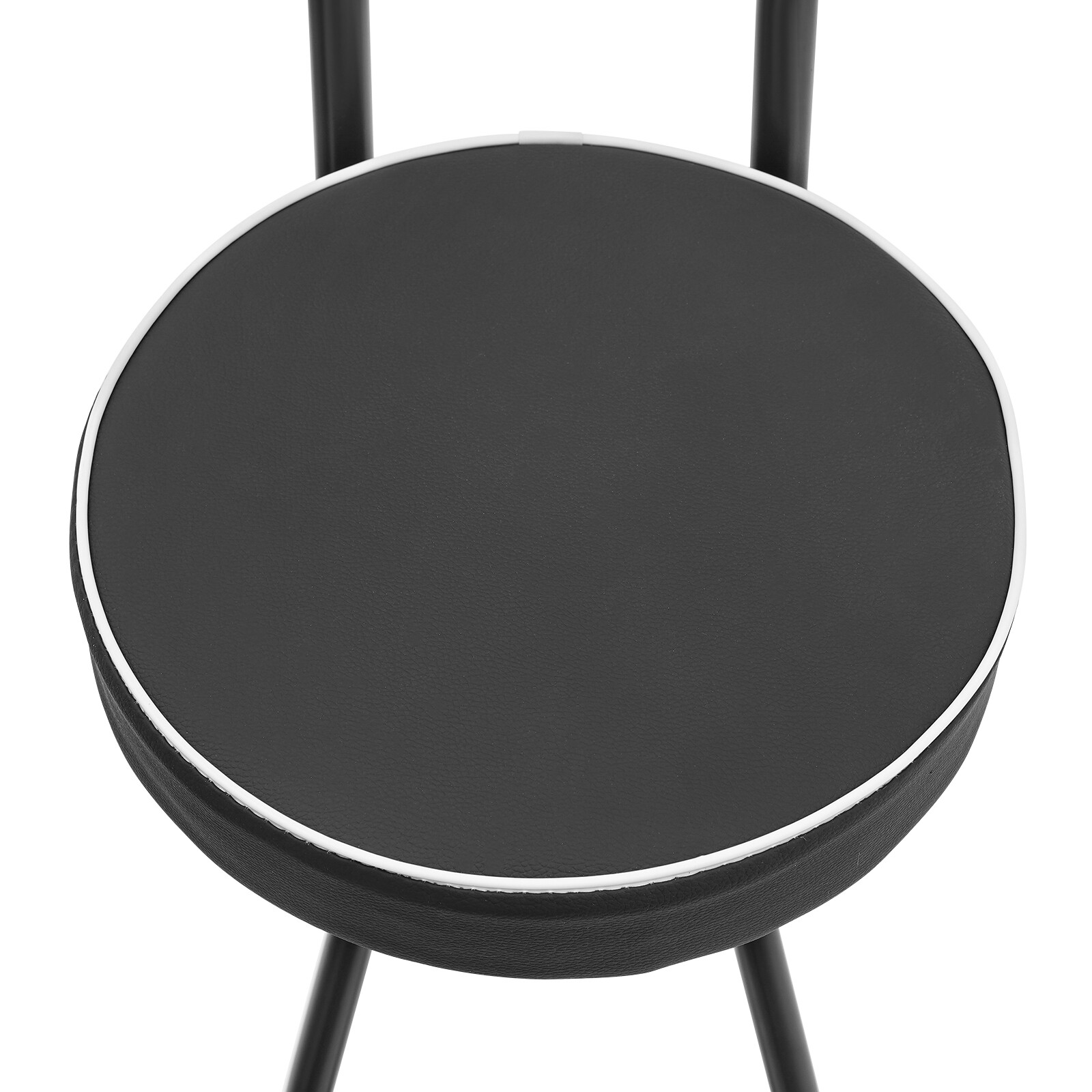 2pcs Black Counter Stool Bar Stool Portable Folding Kitchen Dining Chair US