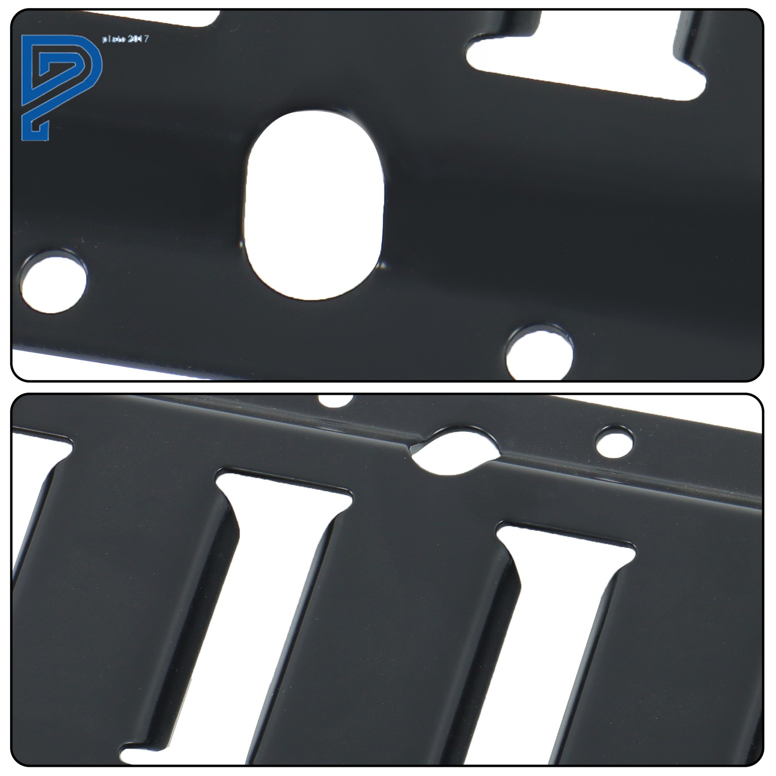 5' (2 Pack) E Track Rails Powder-Coat Black For Vans Trailers Motorcycle