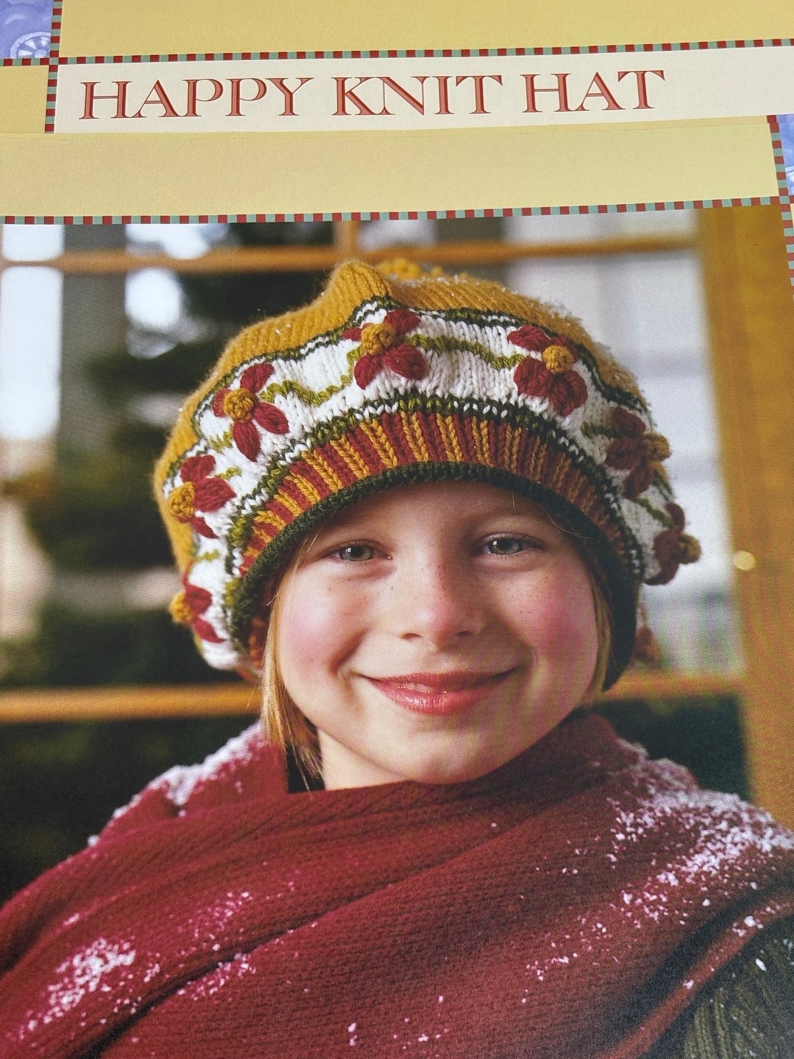 Happy Knit Hat Knitting Pattern Child Size Book Pages