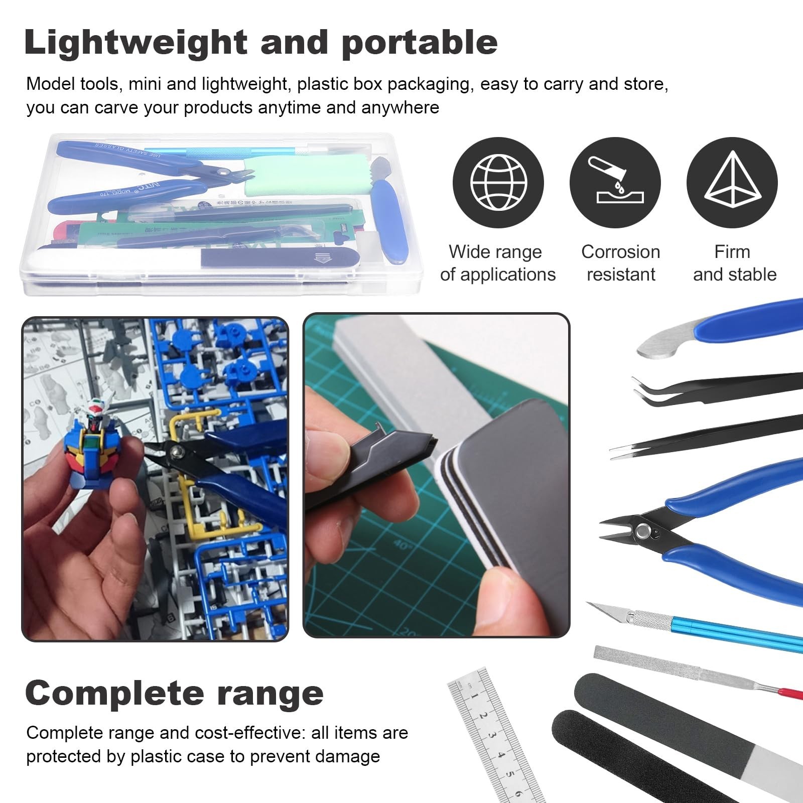 Fippy 11PCS Model Kit Tools, Gundam Model Tool Kit, Hobby Building Tools Kit ...