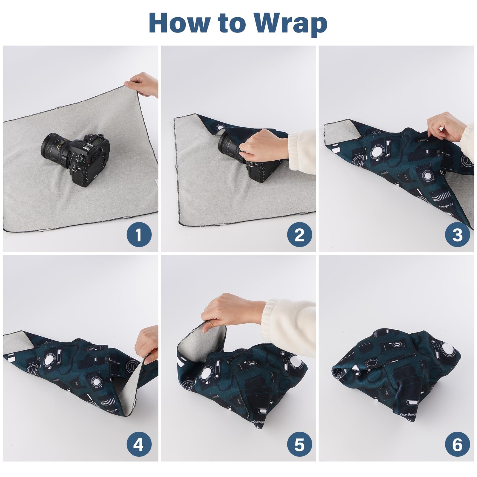 Protective Wrap, Self-Adhesive Magic Cloth Camera Wrap, Storage Cloth, Anti-S...