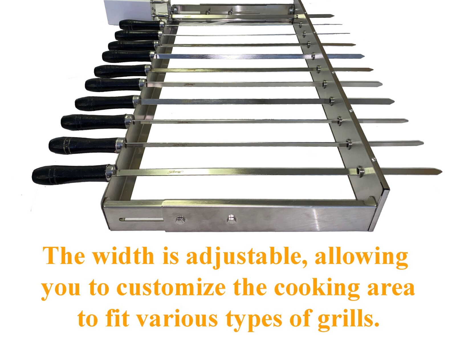 Automatic Skewer Rotator BBQ Grill | Electric Shish Kebab Machine w/ Adjustable